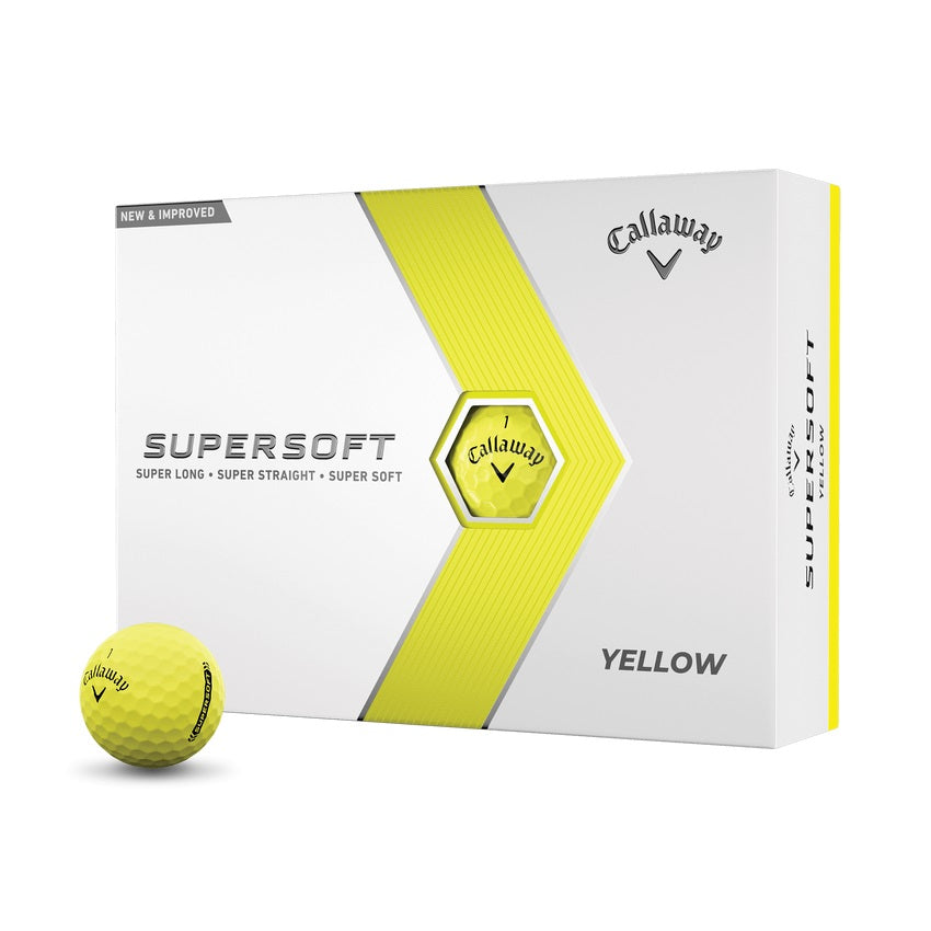 Callaway supersoft mat geel golfballen