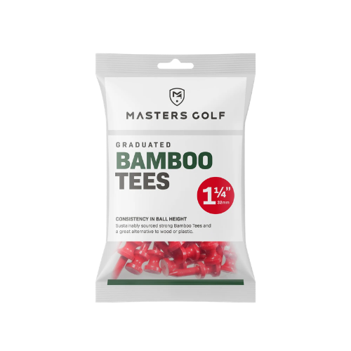 Masters Graduated Plastic Tees 32mm. Zak 25 stuks. Rood