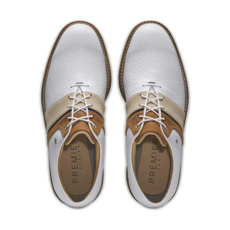 FootJoy DJ Premiere White/Blue/Brown (P)