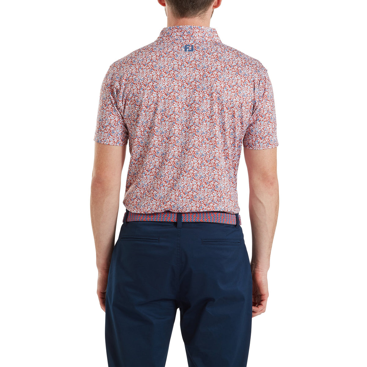 FootJoy Meadow Print Lisle Nantucket Red / Chambray / Coastal Blue