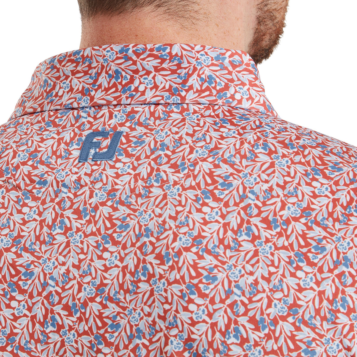FootJoy Meadow Print Lisle Nantucket Red / Chambray / Coastal Blue