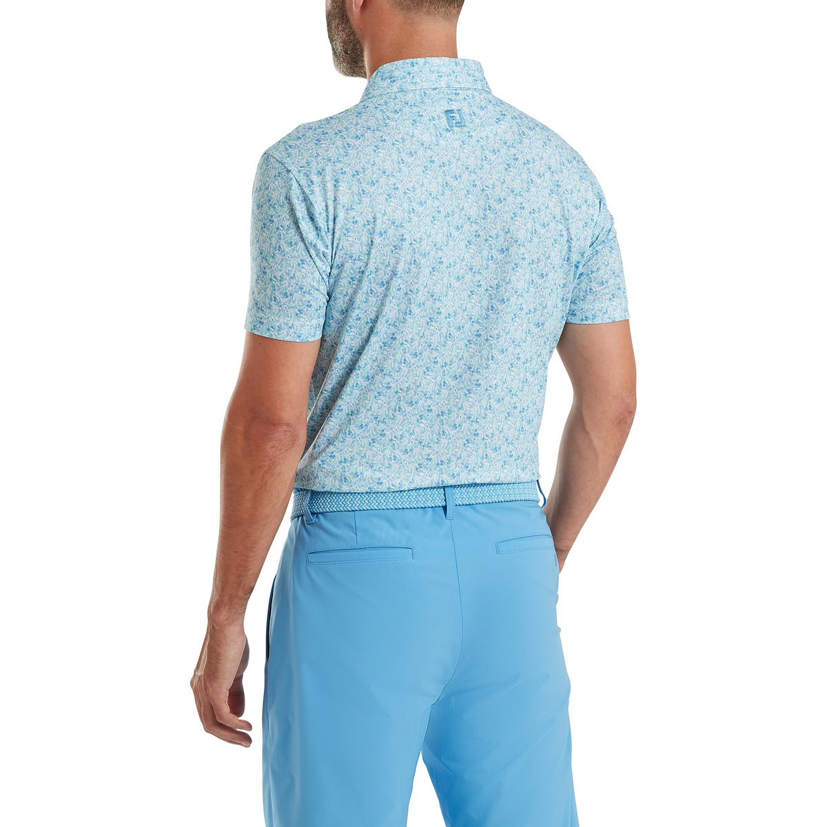 FootJoy Meadow Print Lisle Blue Reef / Sea Glass / Deep Reef