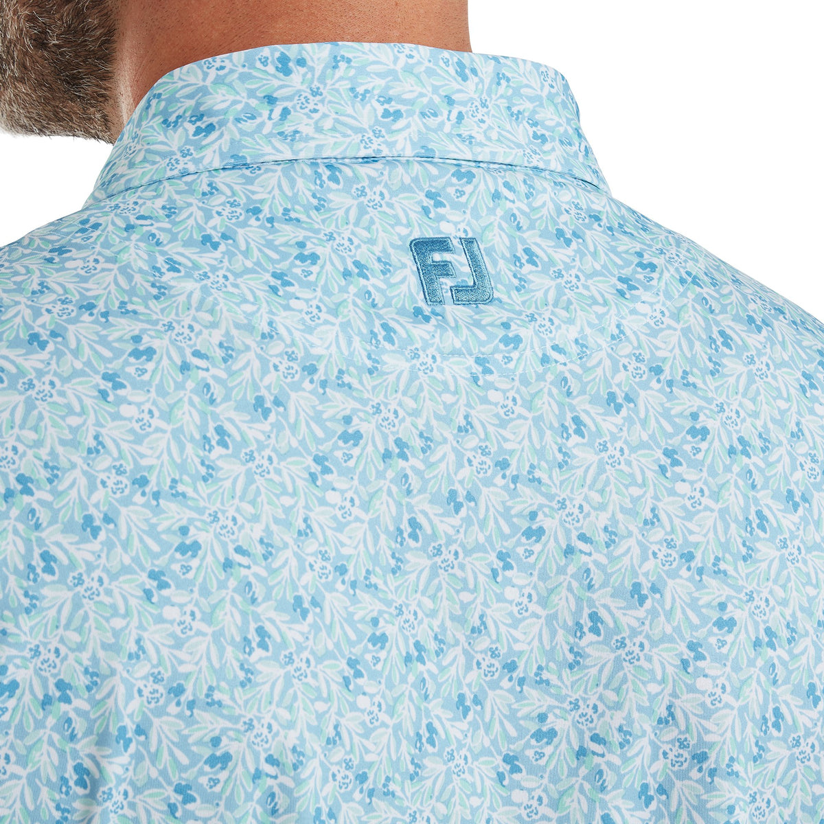 FootJoy Meadow Print Lisle Blue Reef / Sea Glass / Deep Reef