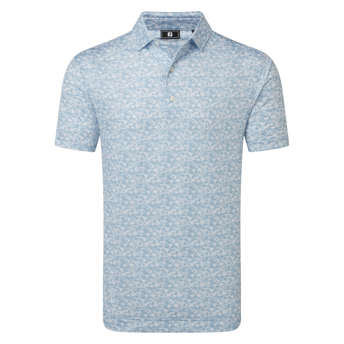FootJoy Hidden Palm Print Lisle Chambray / White