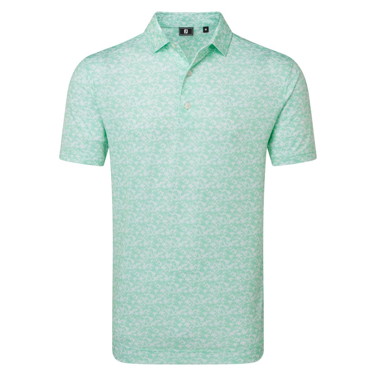 FootJoy Hidden Palm Print Lisle Sea Glass / White
