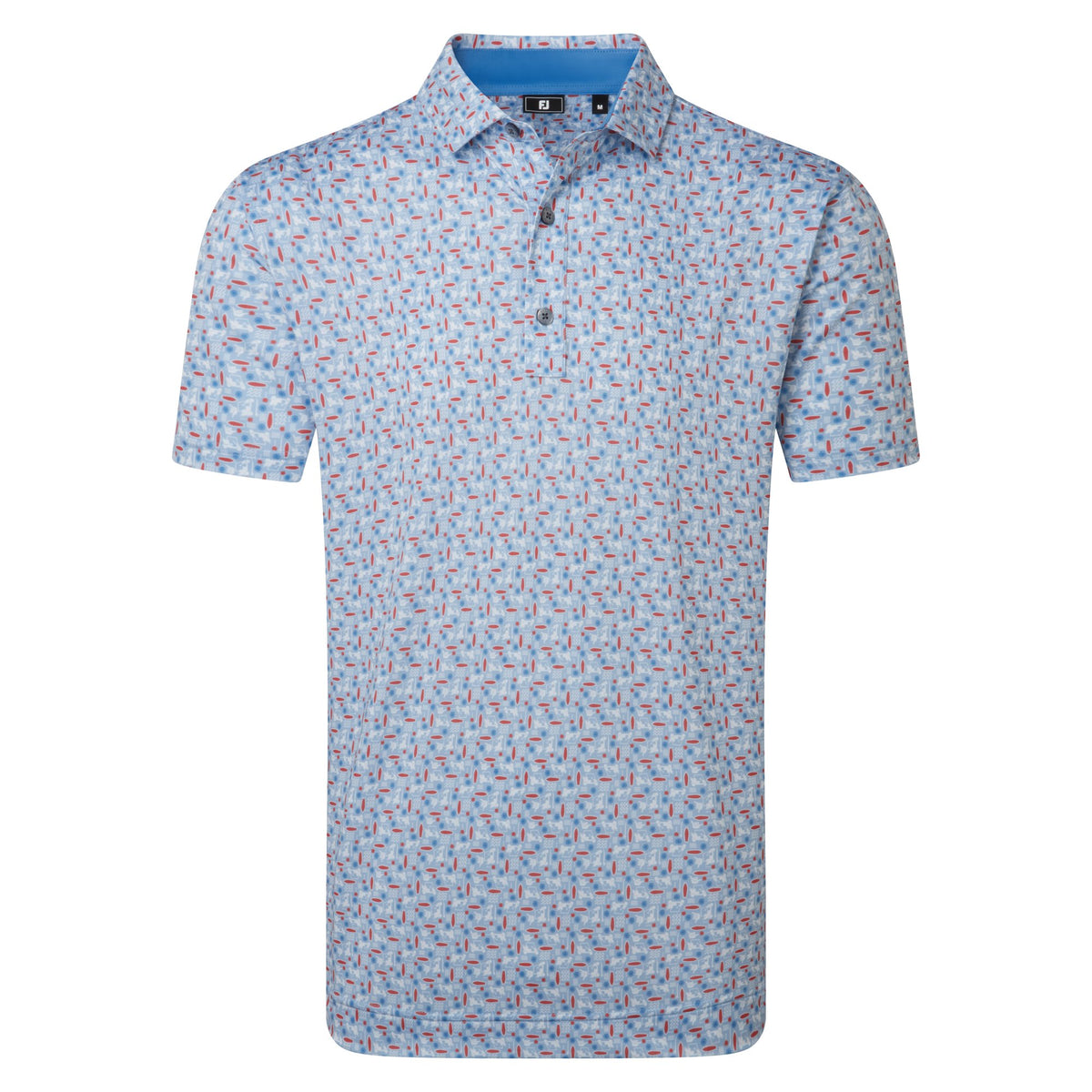 FootJoy Surfs Up Print Lisle White / Chambray / Nantucket Red / Coastal Blue