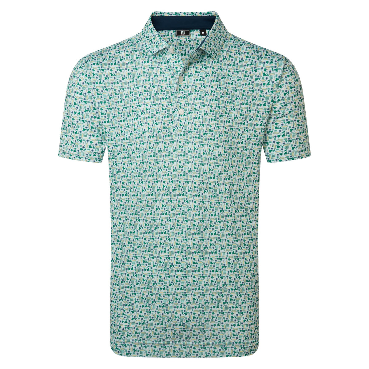 FootJoy Surfs Up Print Lisle Field Green / White / Sunshine / Navy