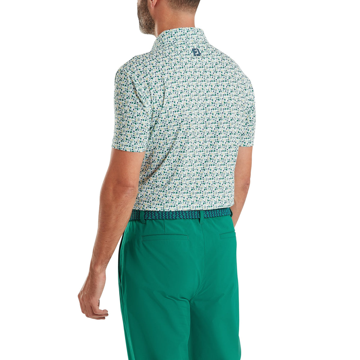FootJoy Surfs Up Print Lisle Field Green / White / Sunshine / Navy