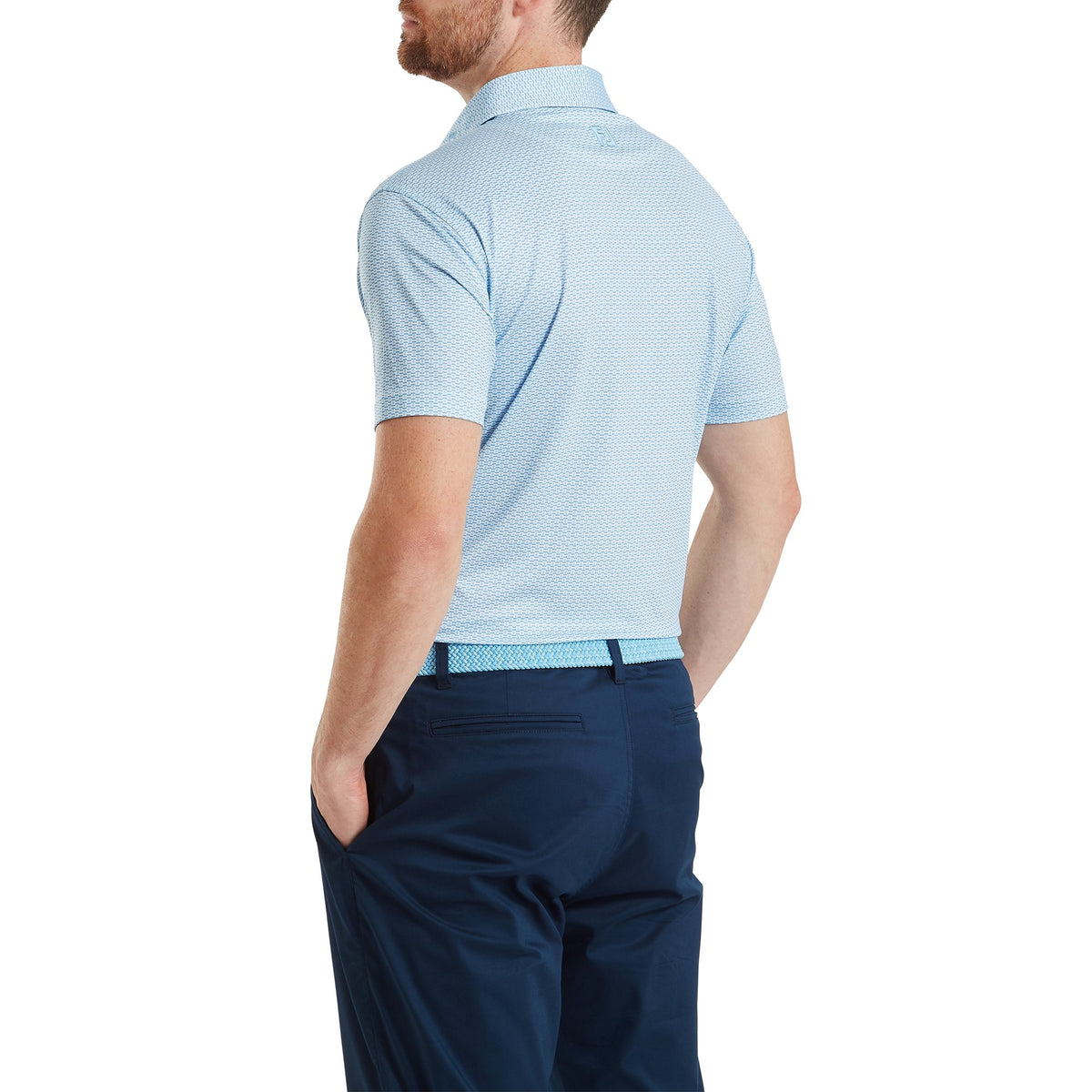 FootJoy FJ Nautical Flag Print Lisle Blue Reef / Deep Reef