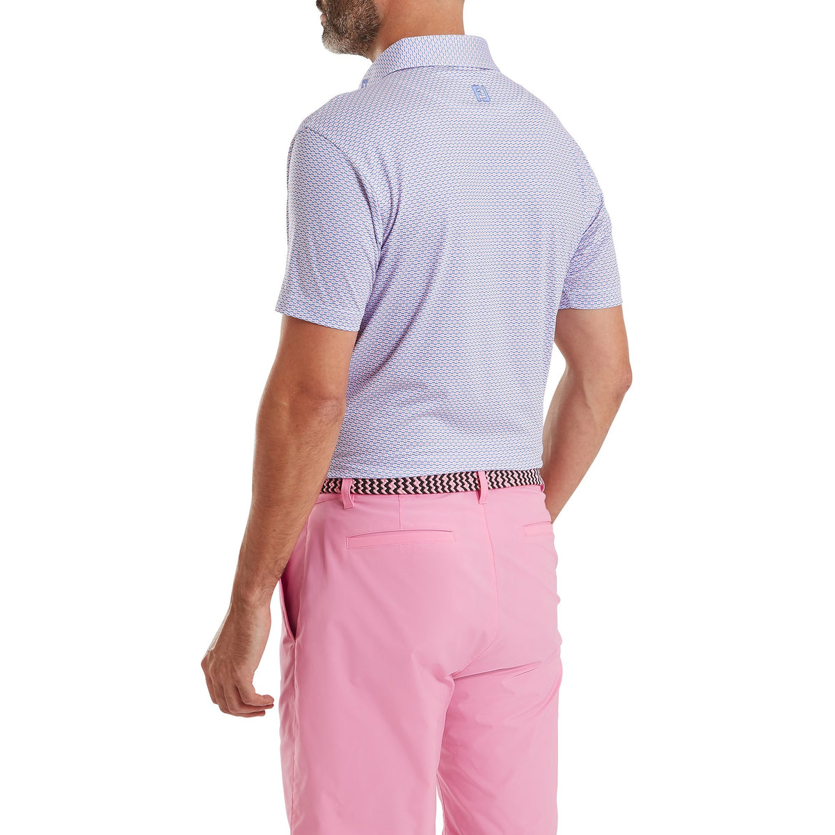FootJoy FJ Nautical Flag Print Lisle Pink Pop / Vivid Violet