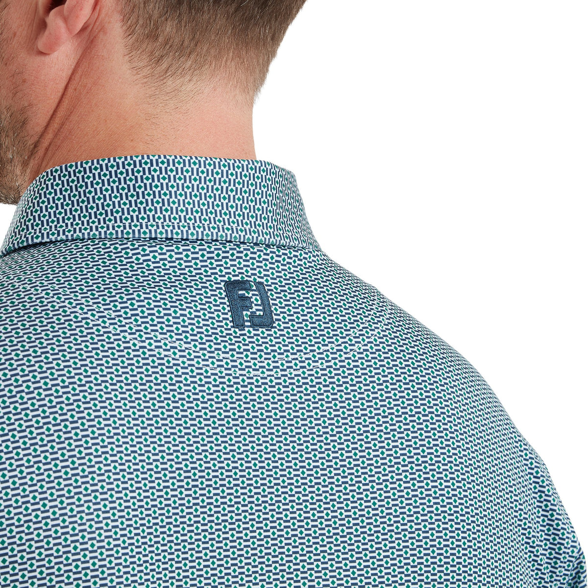 FootJoy FJ Nautical Flag Print Lisle Field Green / Navy