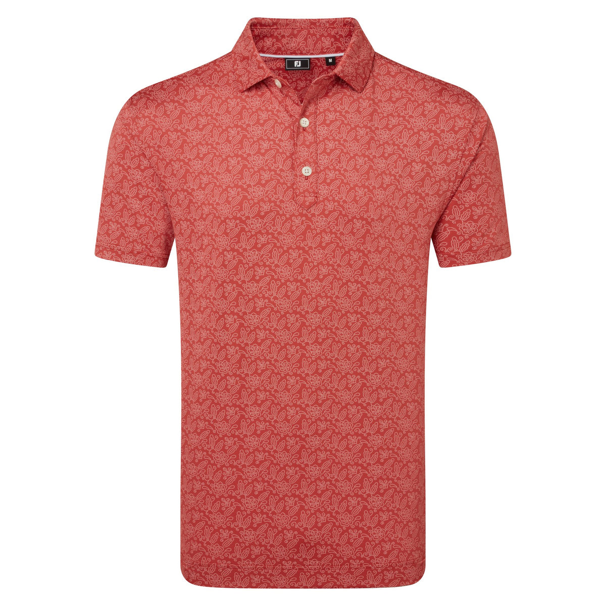 FootJoy Wingtip Floral Lisle Nantucket Red / White