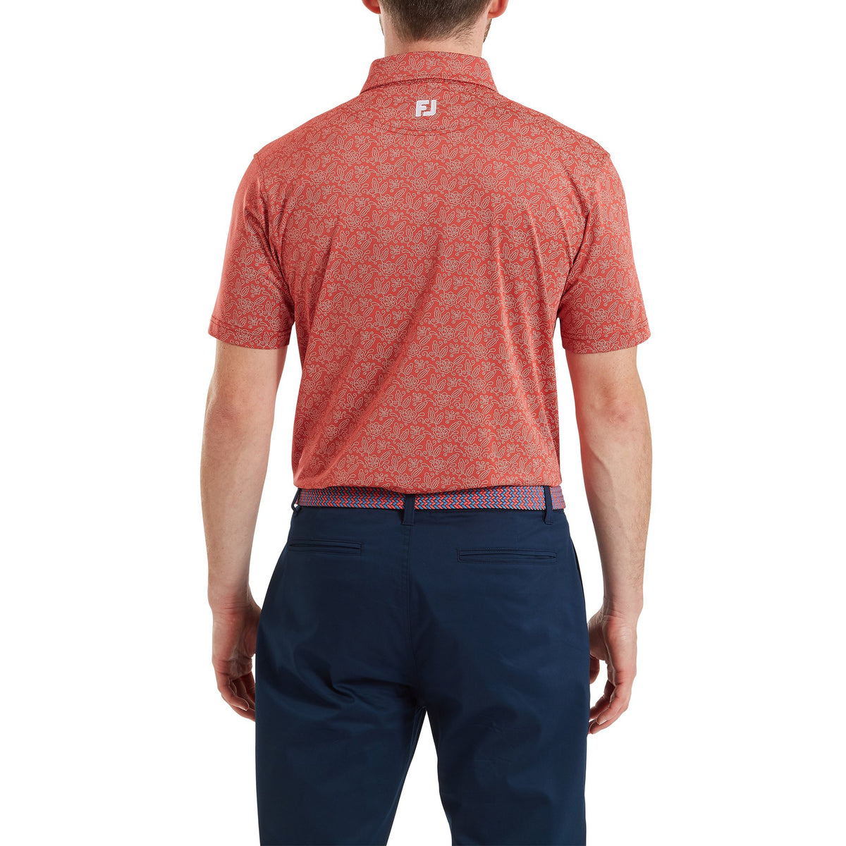 FootJoy Wingtip Floral Lisle Nantucket Red / White