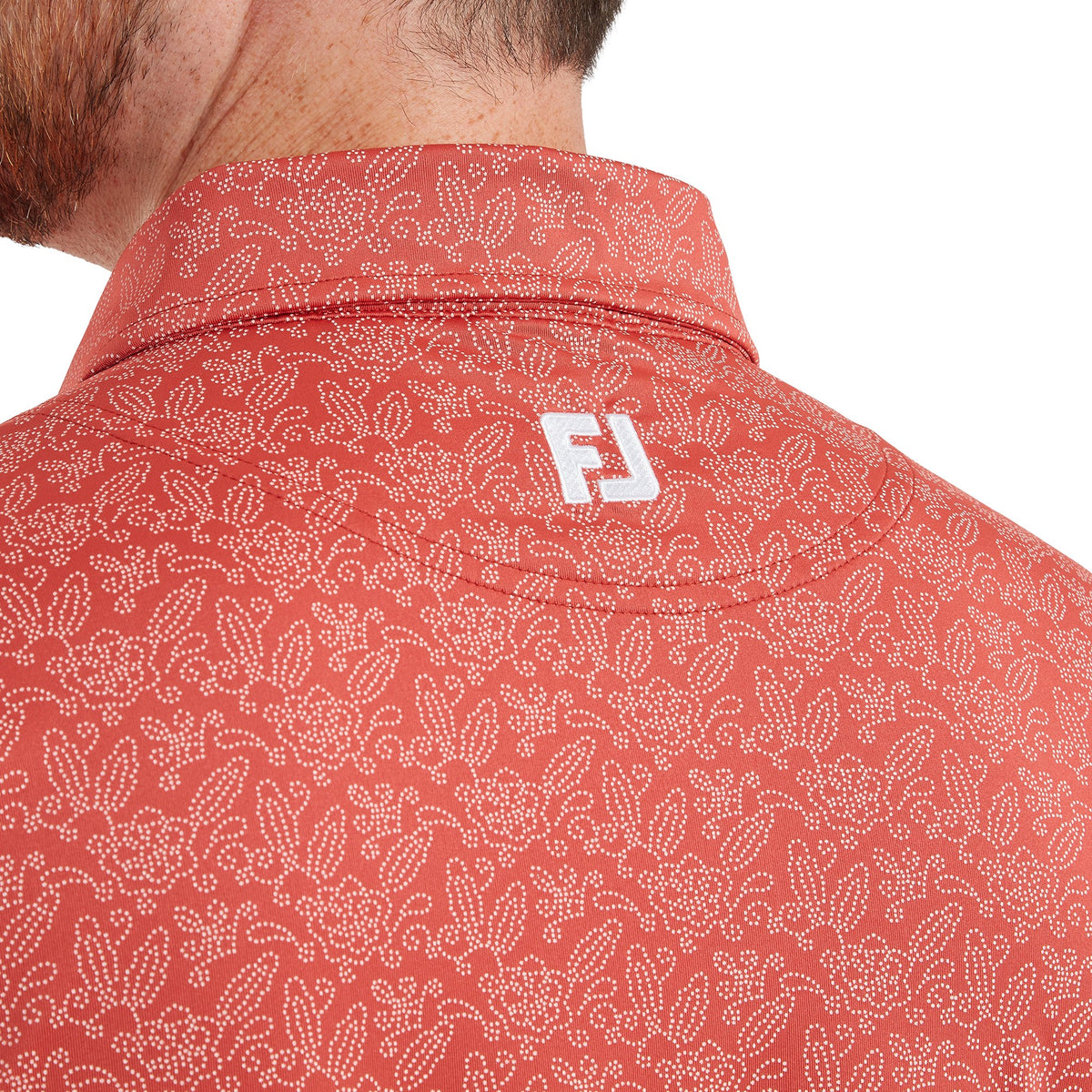 FootJoy Wingtip Floral Lisle Nantucket Red / White