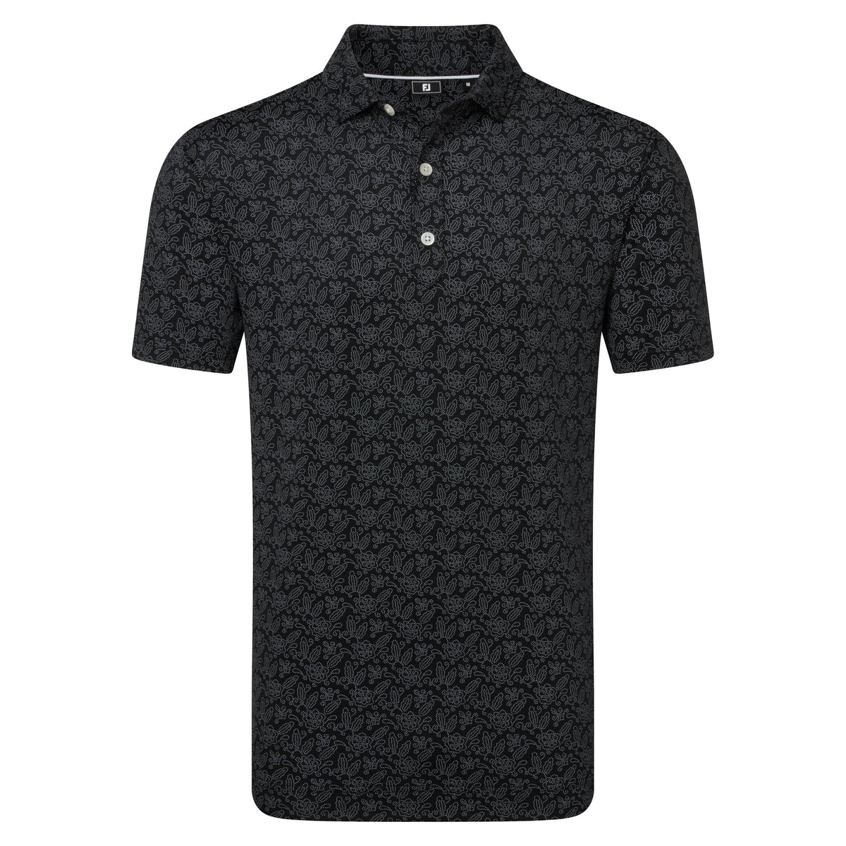 FootJoy Wingtip Floral Lisle Black / White