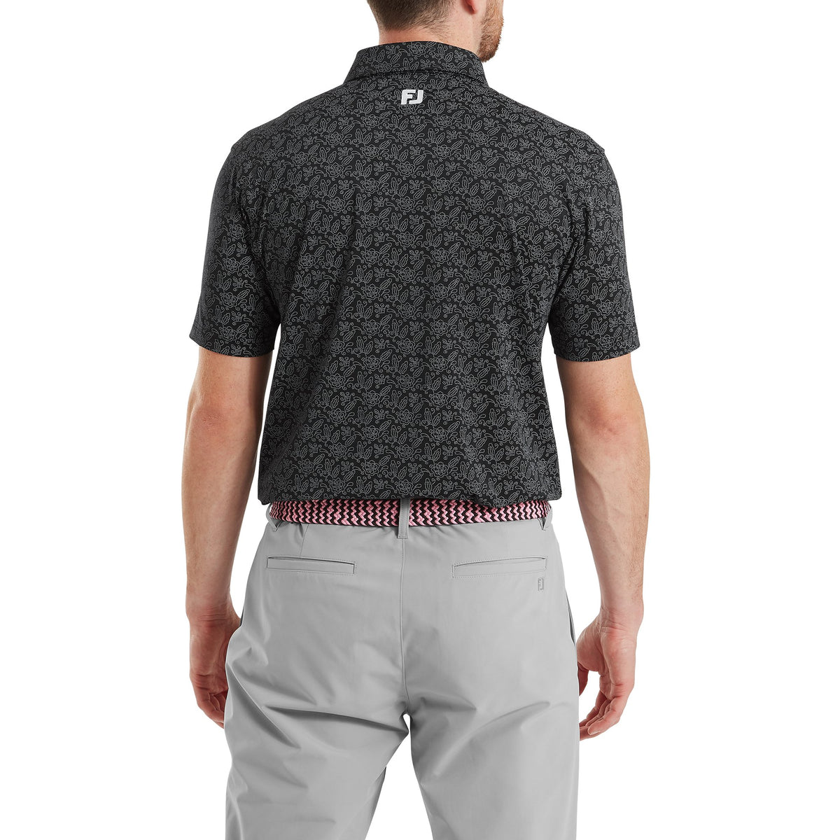 FootJoy Wingtip Floral Lisle Black / White