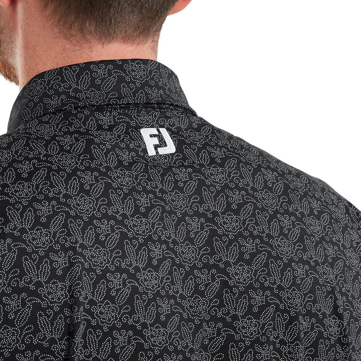FootJoy Wingtip Floral Lisle Black / White
