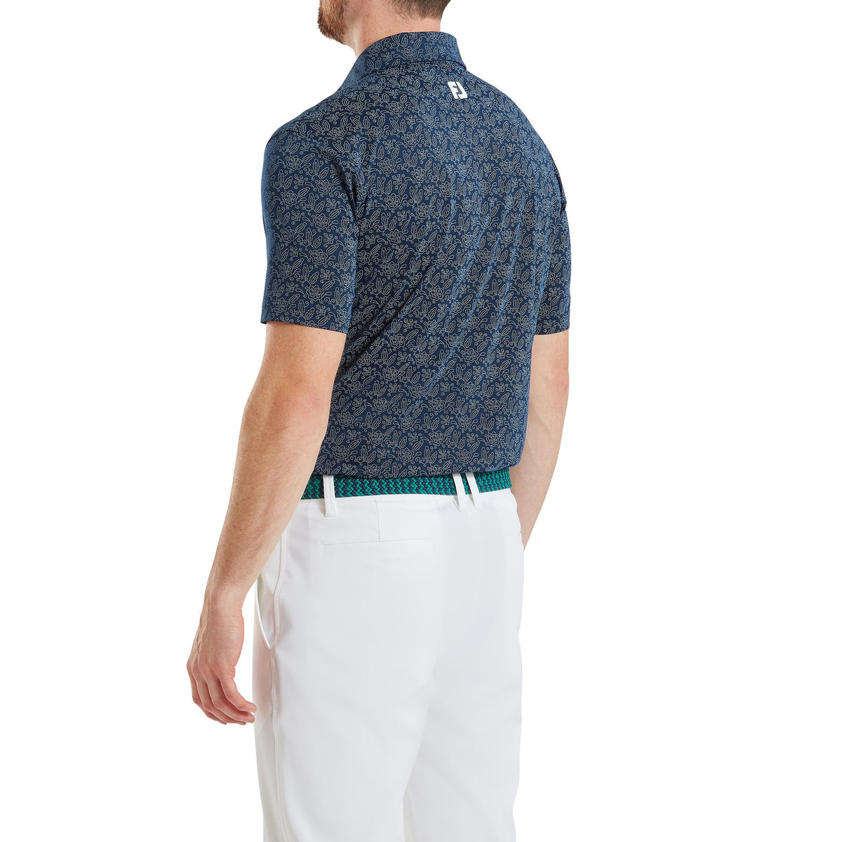 FootJoy Wingtip Floral Lisle Navy / White