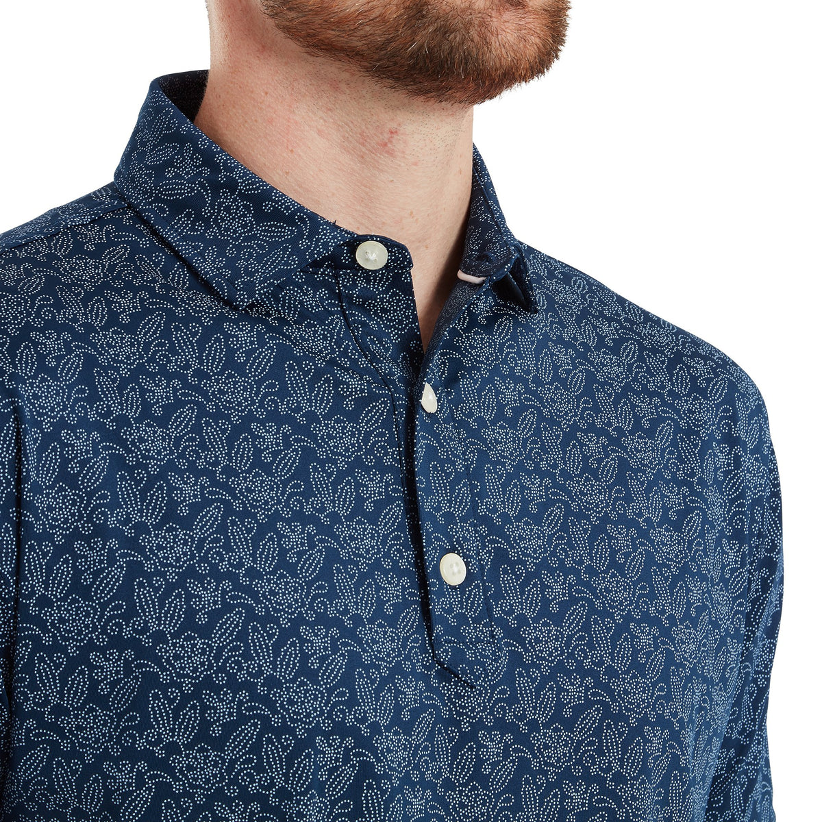 FootJoy Wingtip Floral Lisle Navy / White