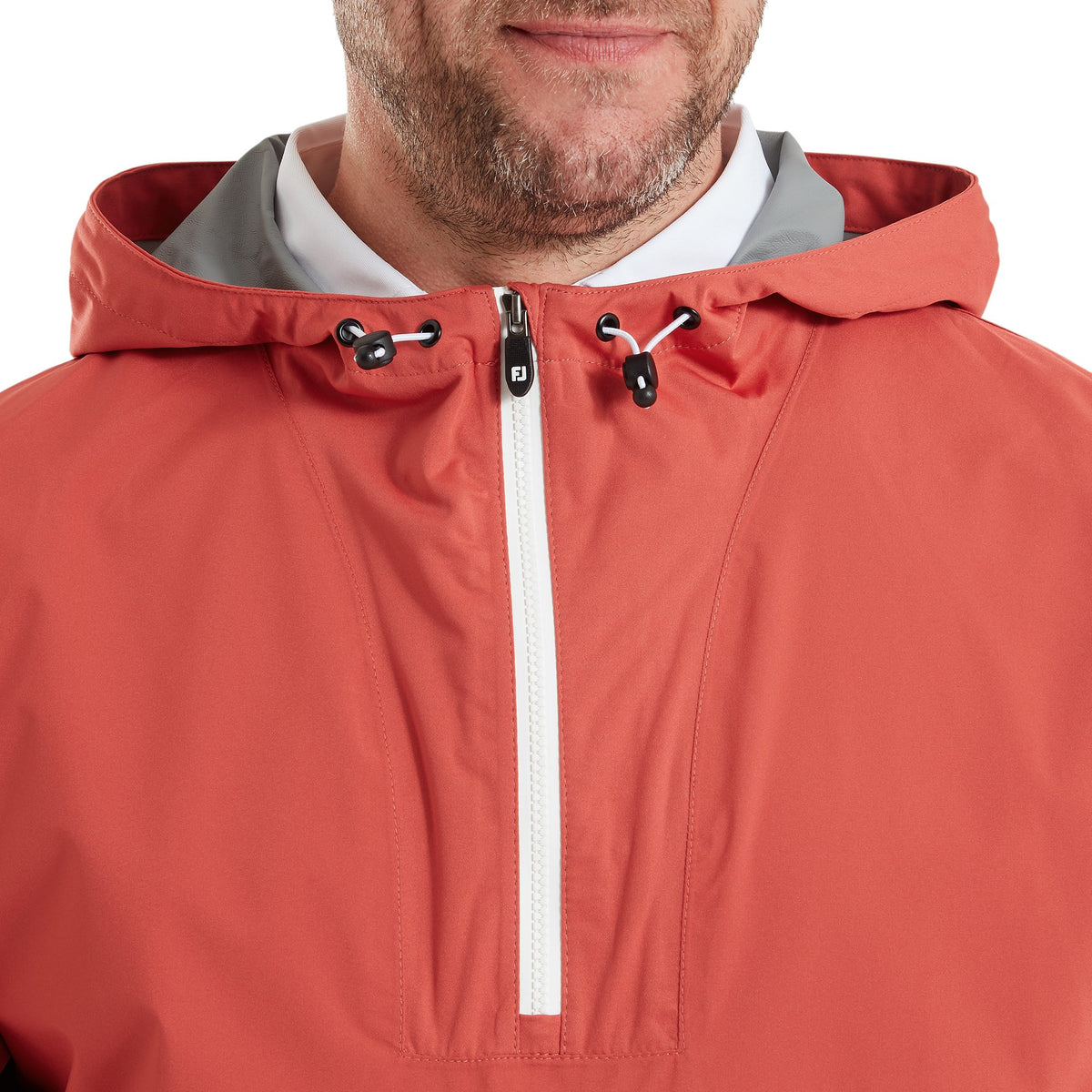 FootJoy HydroLite X Hoodie Nantucket Red with White Zipper