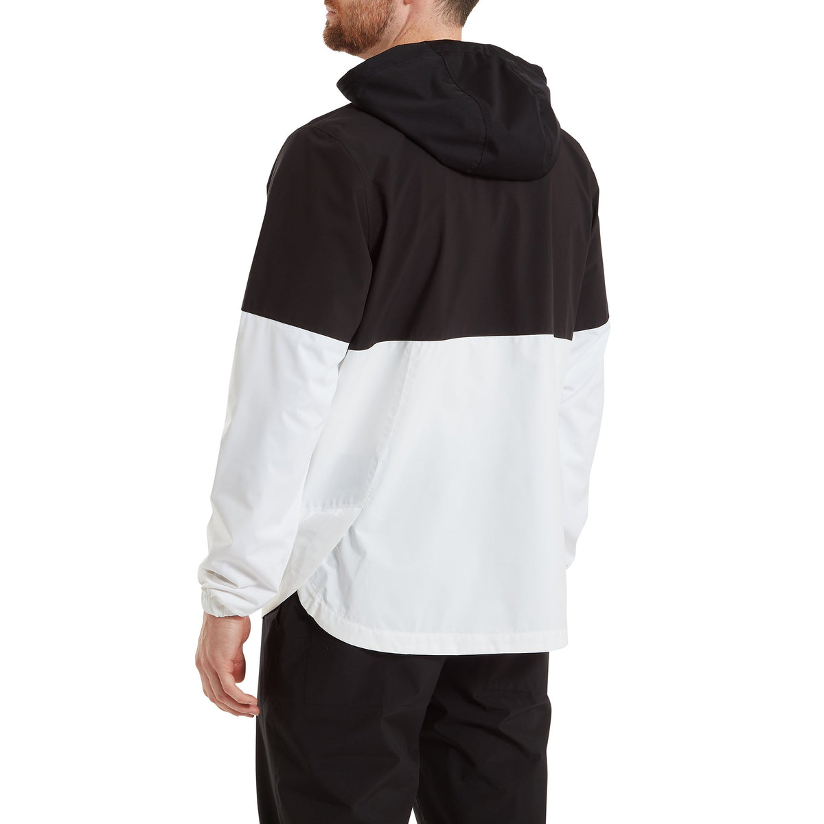 FootJoy HydroLite X Hoodie Colour Block Black / White with White Zipper