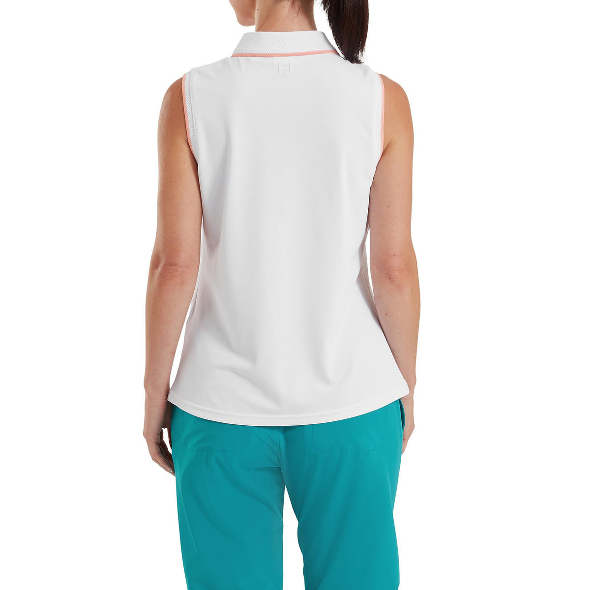 FootJoy Sleeveless Polo White - Dames