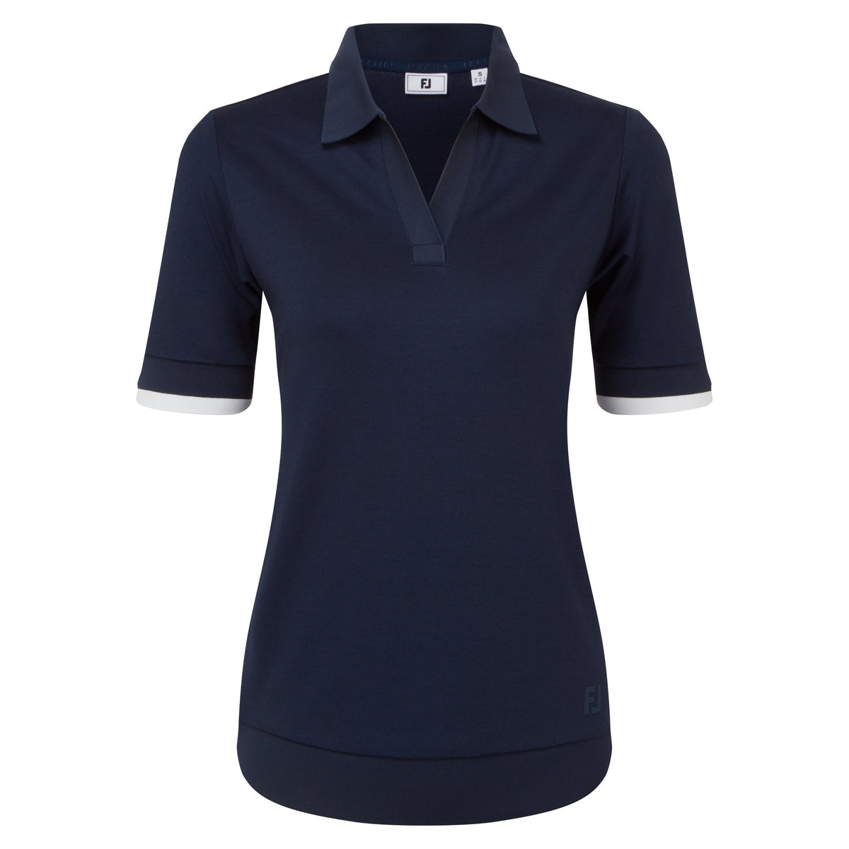 FootJoy Texture Knit Polo Navy / White - Dames
