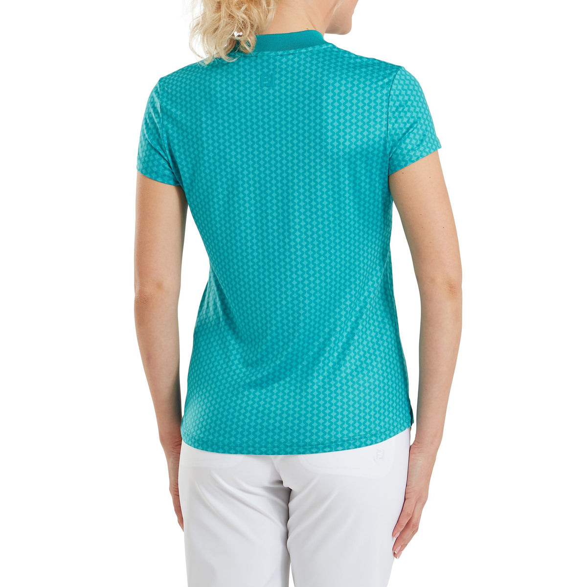 FootJoy Zip Blade Cap Sleeve Tonal Tile Blue Print - Dames