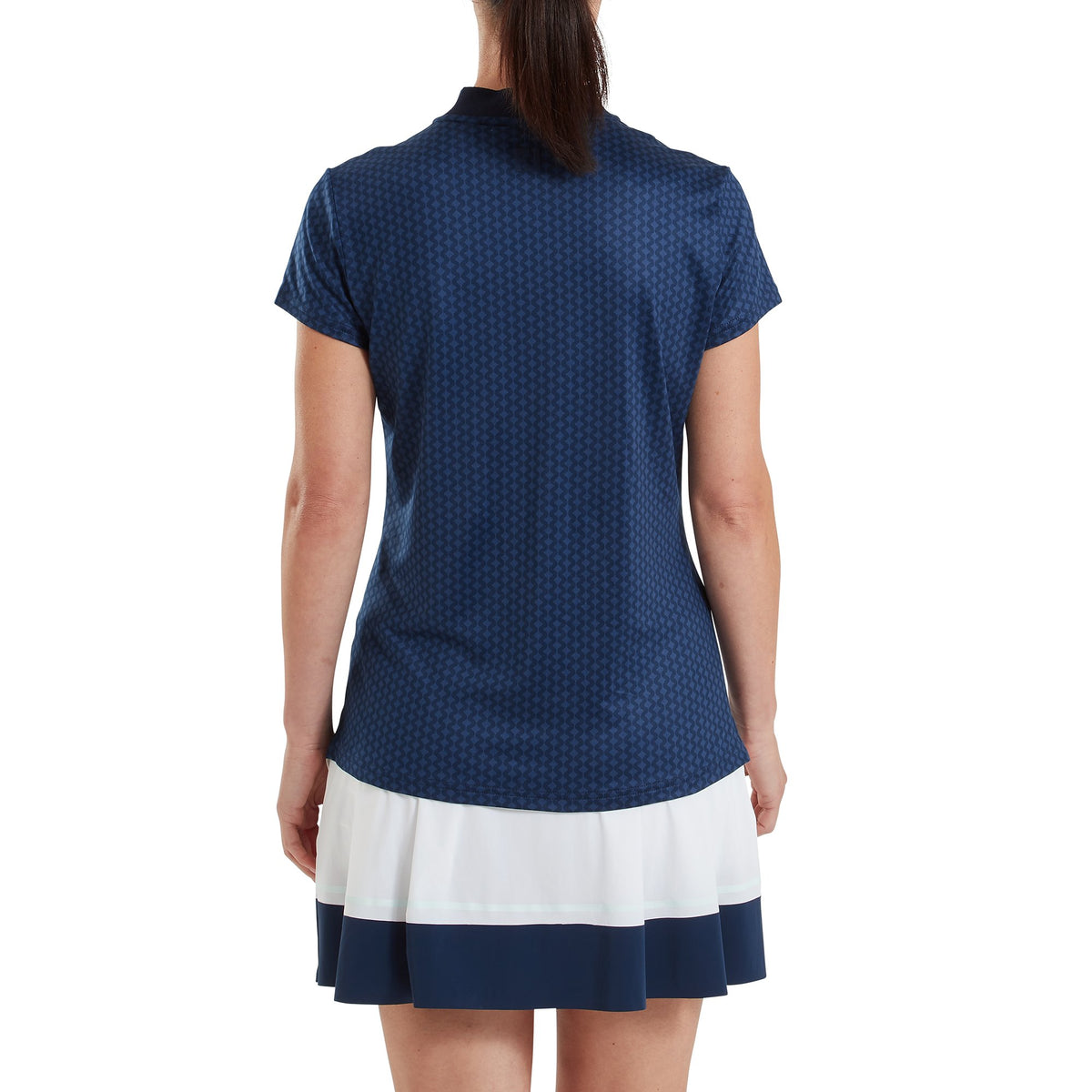 FootJoy Zip Blade Cap Sleeve Tonal Navy Print - Dames