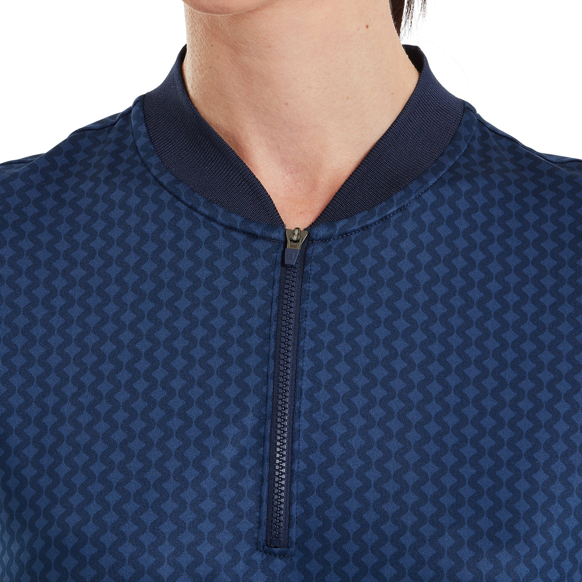 FootJoy Zip Blade Cap Sleeve Tonal Navy Print - Dames