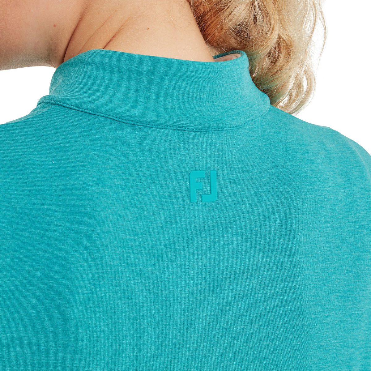 FootJoy 1/4 Zip Blade Collar Midlayer Tile Blue / Glacial Blue / White - Dames