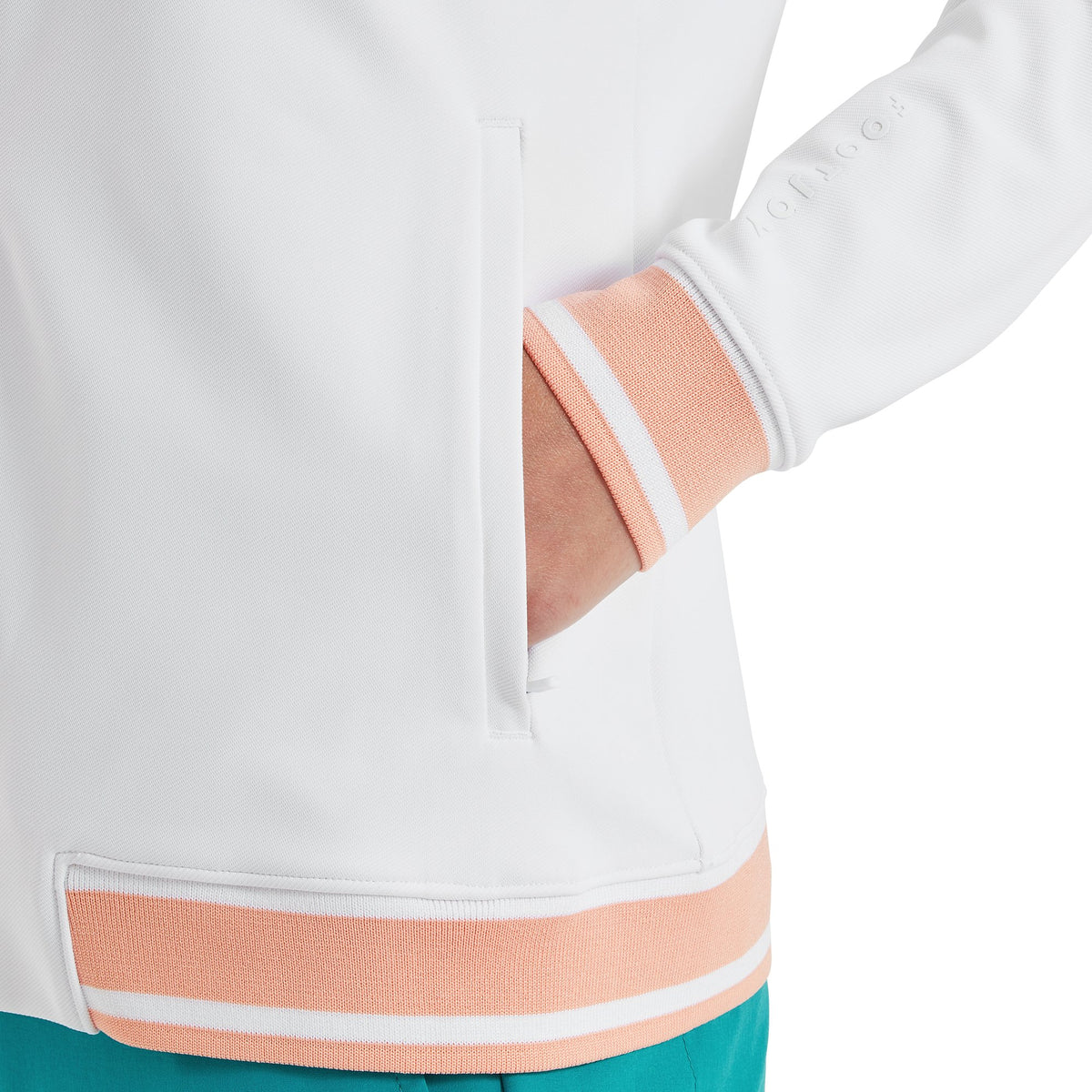 FootJoy Track Jacket White / Desert Peach - Dames