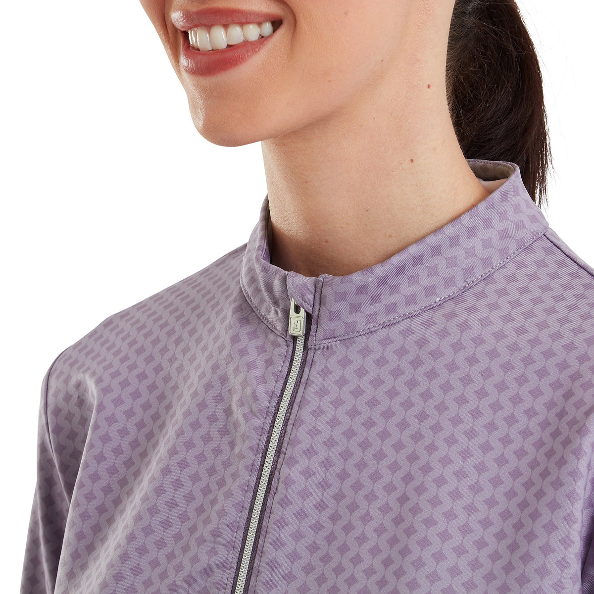 FootJoy Print Full Zip Midlayer Dusty Violet - Dames