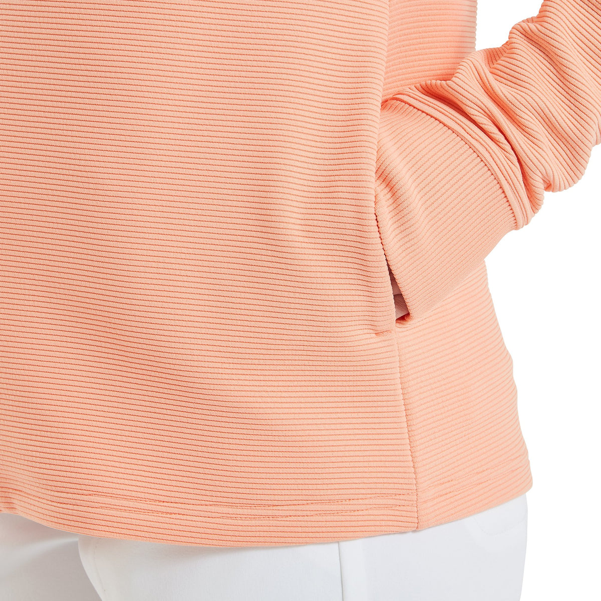 FootJoy Full-Zip Ottoman Hoodie Desert Peach - Dames