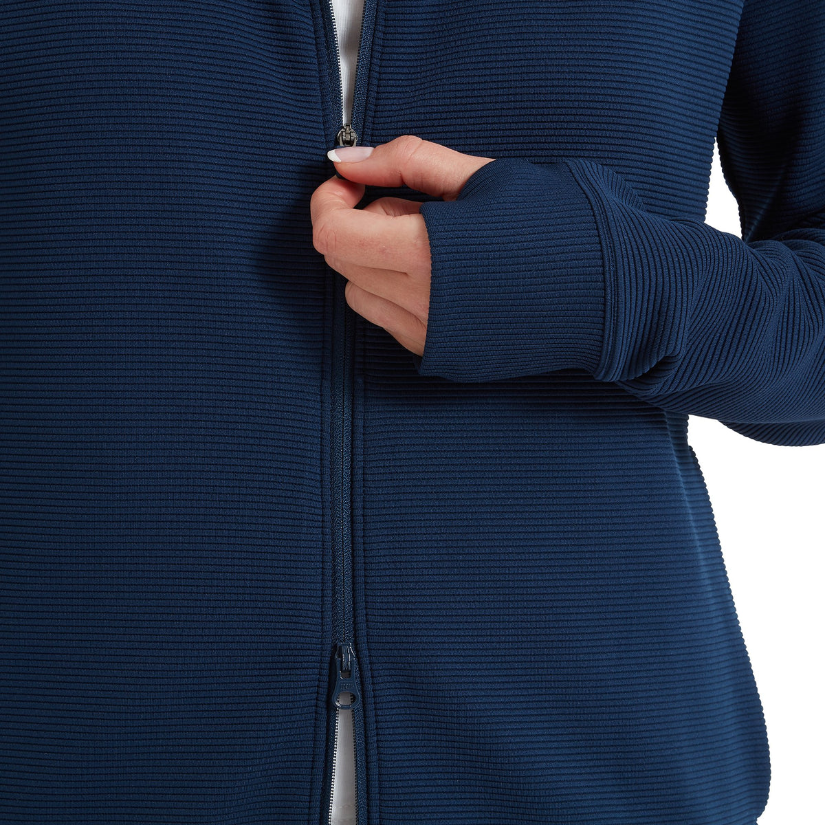 FootJoy Full-Zip Ottoman Hoodie Navy - Dames