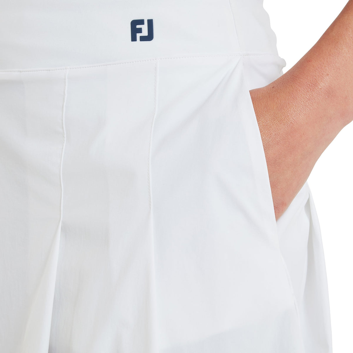 FootJoy Pleated Skort White / Navy - Dames