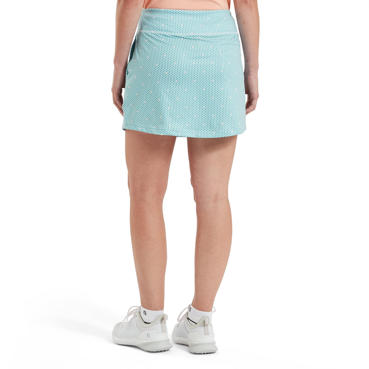 FootJoy Curve Geo Dot Aerial Skort - Regular Tile Blue / Desert Peach - Dames