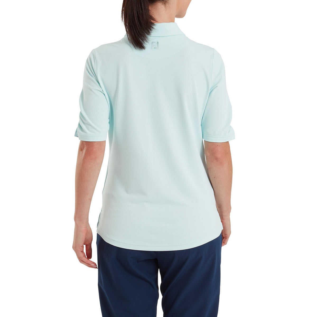 FootJoy Half Sleeve Ruched Lisle Glacial Blue - Dames