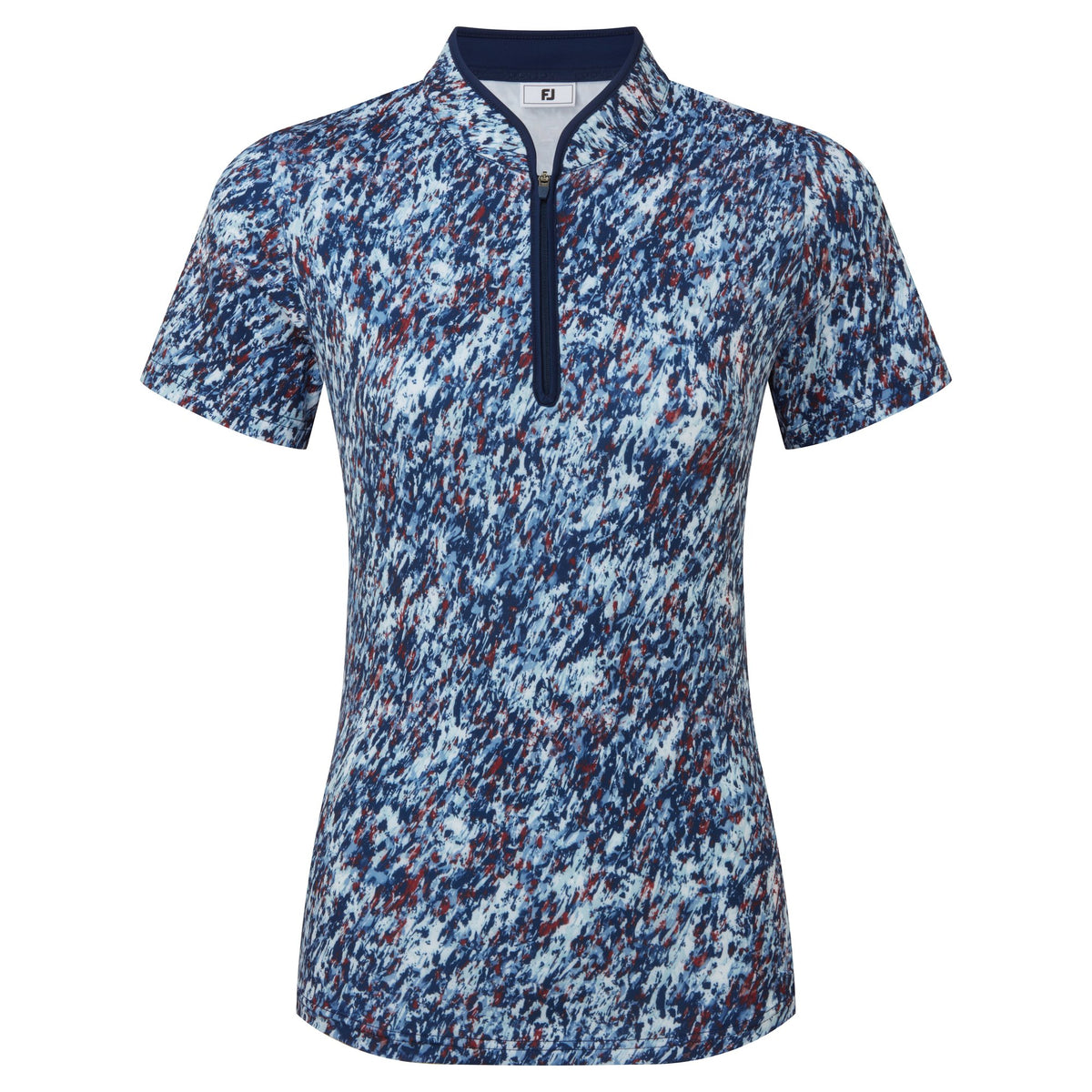 FootJoy Multi Splatter Shirt Navy / White / Cranberry - Dames