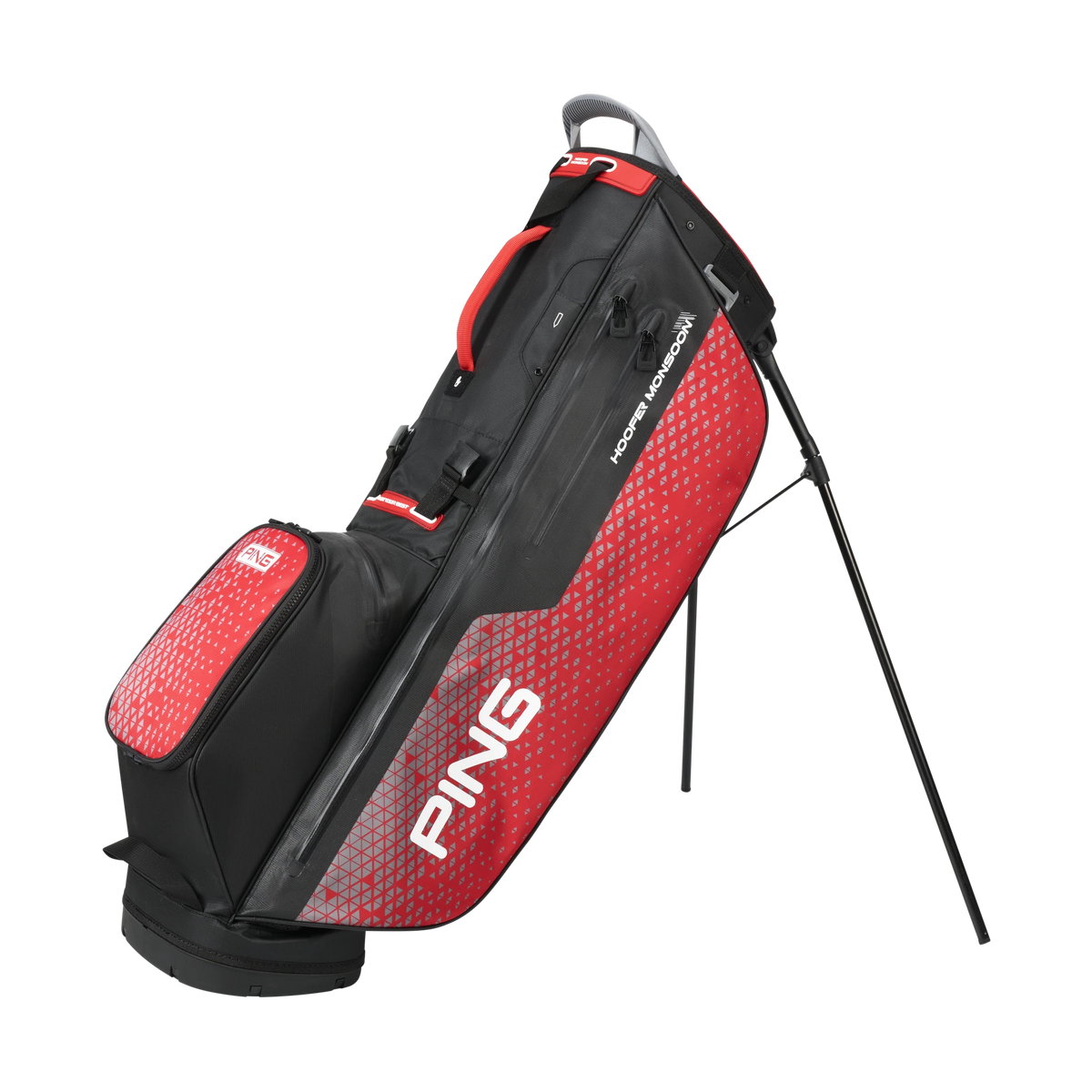 Ping Hoofer Monsoon Standbag - Black/Red