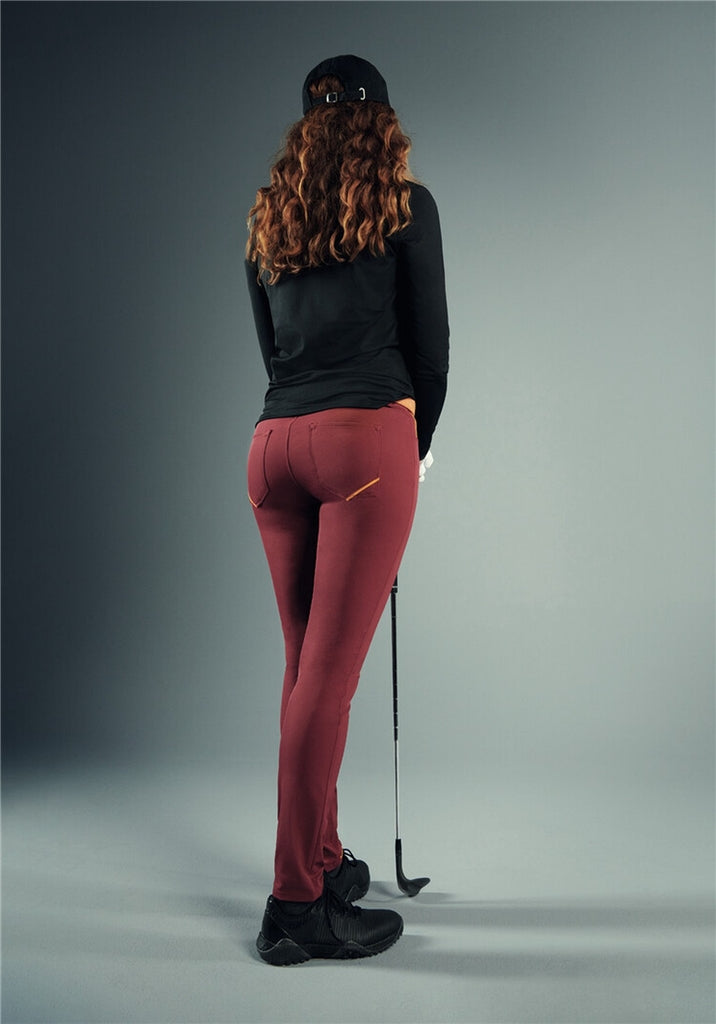 Alberto Marta-B 3xDRY Cooler Golfbroek Dames - Bordeaux detail