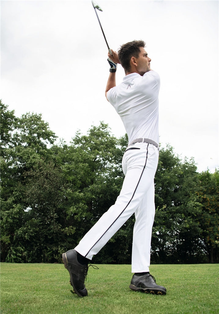 Alberto Ian-Gsp 3xDRY Cooler Golfbroek Heren - Wit detail