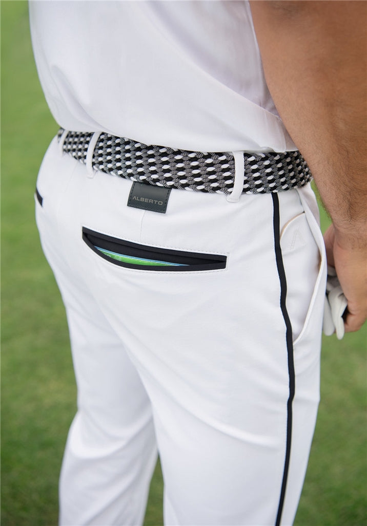 Alberto Ian-Gsp 3xDRY Cooler Golfbroek Heren - Wit detail