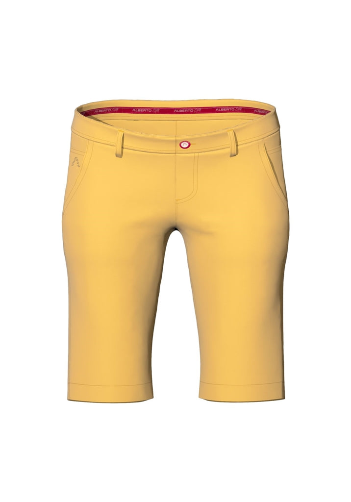 Alberto Alva-K 3xDRY Cooler Golfshort Dames - Zonnegeel