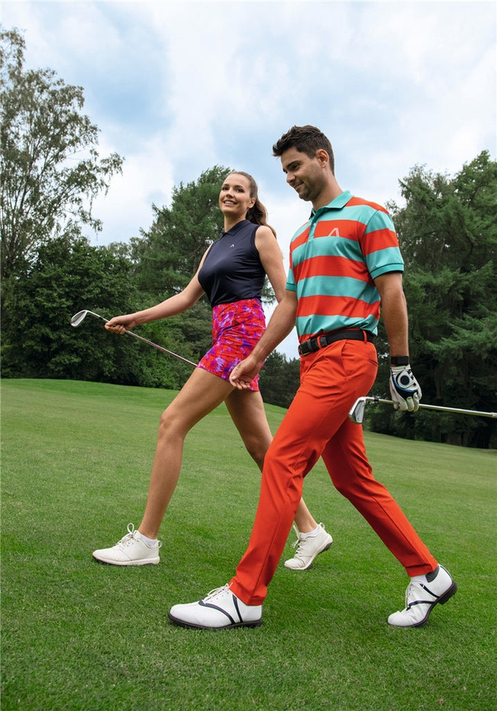 Alberto Ian 3xDRY Cooler Golfbroek Heren - Oranje detail
