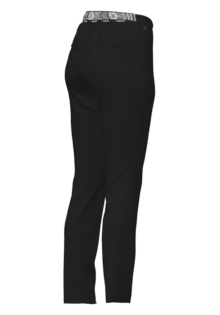 Alberto Sarah Summer Jersey Golfbroek Dames - Zwart