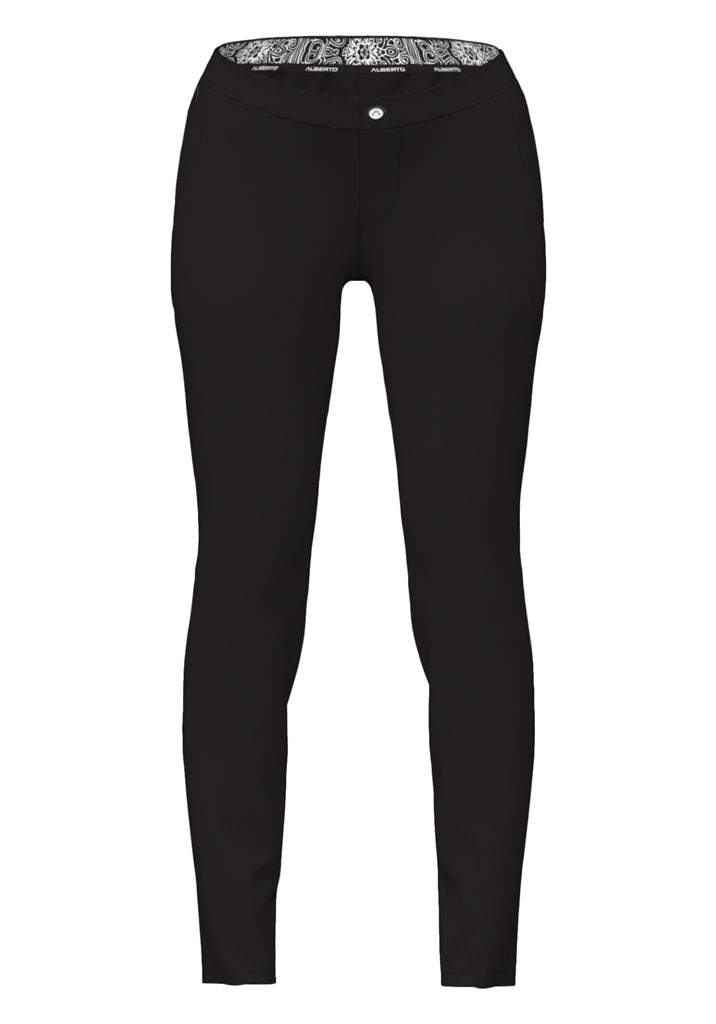 Alberto Sarah Summer Jersey Golfbroek Dames - Zwart