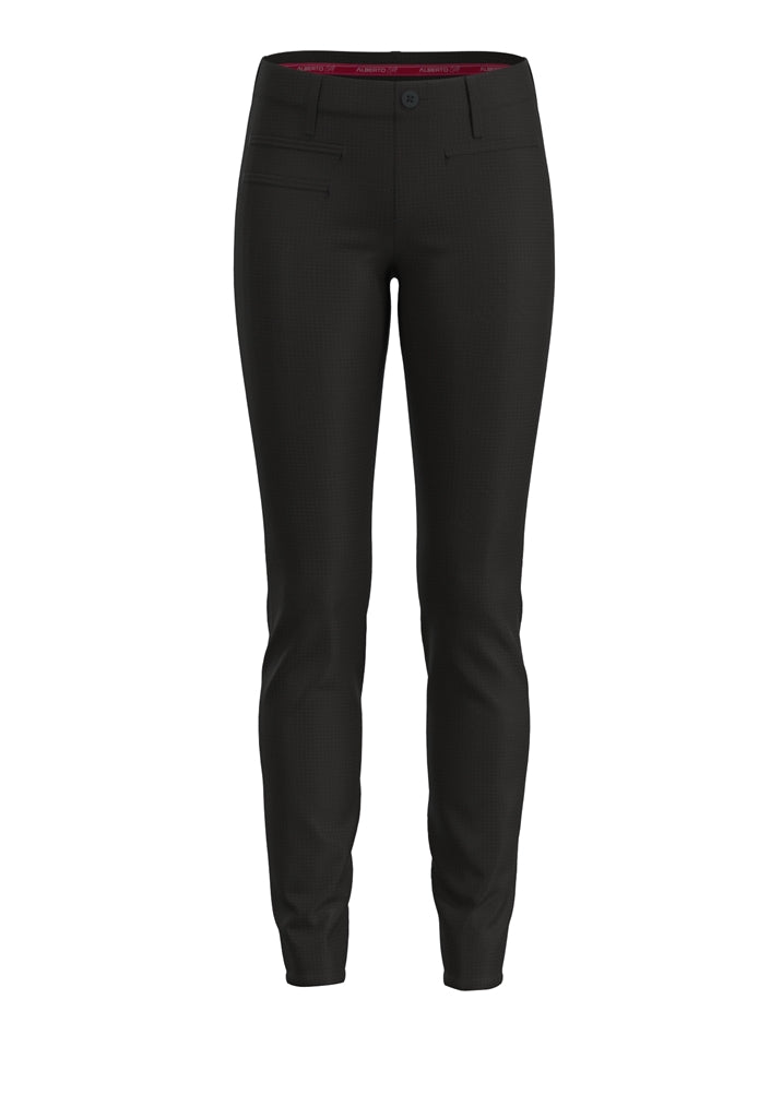 Alberto Tina Black Jersey Print Golfbroek Dames - Zwart