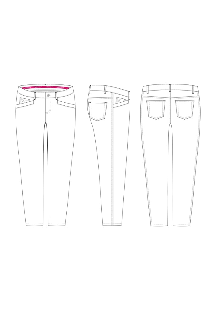 Alberto Jana-CR Fancy Jersey Golfbroek Dames - sfeerbeeld