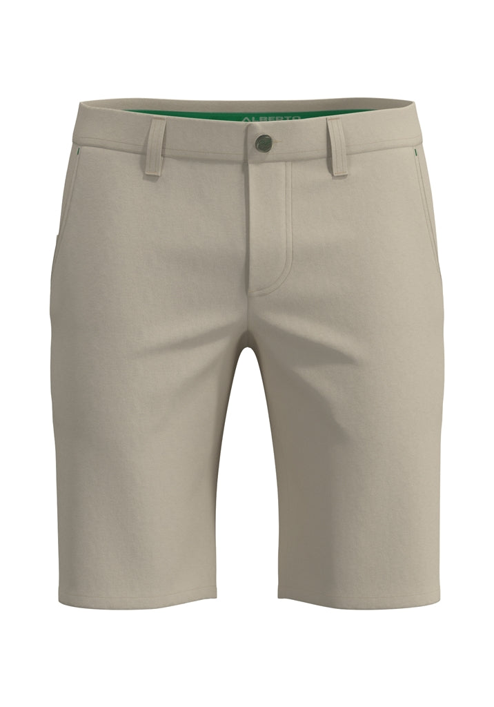 Alberto Earnie Ceramica Gabardine Golfshort Heren - Lichtbeige